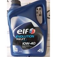 100% GENUINE ELF EVOLUTION 700 FT ENGINE OIL 10W-40 SEMI SYNTHETIC API SN/CF 4L
