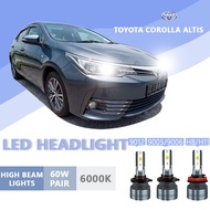 2PCS FOR TOYOTA Corolla Altis H8/H11 9005 HB4/9006 9012 LED Super Bright Hi/Lo Beam Headlamp Lamp LED Headlight Bulb White Light