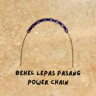Behel Power Chain behel lepas pasang sendiri Behel rahang atas bawah asli semua warna