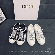 Dior Embroidered Canvas Shoes - Spring/Summer 2022 | Casual & Sporty Women's White Flats | Promo