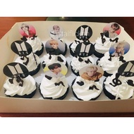 BTS atbp 12pcs Personalize Cupcake Topper, Letter Party Supplies Party Birthday Decorations