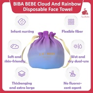 BIBA BEBE Cloud And Rainbow Disposable Face Towel 60sheets Cotton Tissue Disposable