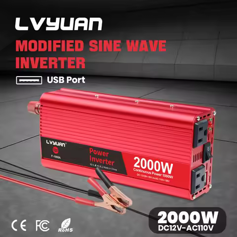 Car Inverter DC12V AC110V 1500W/2000W/2600W Power Inversor Portable Outdoor Charger Adapter For Phon