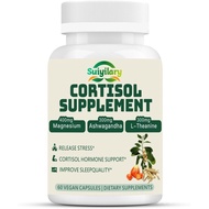 Cortisol Supplement for Women Men, Hormone Balance, Magnesium, Ashwagandha, Rhodiola, L-Theanine, Vi