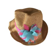 Girl Straw Hat Fedora