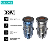 USAMS C32 CC164 Car Charger Adapter Usb+Type-C Fast 30W
