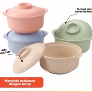 Mangkok Jerami dengan TUTUP 2in1 Mangkok Sup Plus Tutup Mangkok Jerami HV