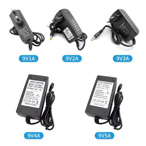 Unviersal 9V Switching Power Supply Adapter Charger 1A 2A 3A 4A 5A 9 V Volt Power Supply Fonte AC DC