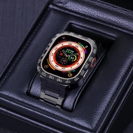 สายเข็มขัดรัดข้อมือสแตนเลสสําหรับ apple watch ultra 49mm Metal Bezel Modification Kit Watch Strap สา