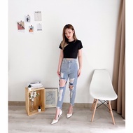 Madison Highwaist RIPPED JEANS - WOMEN'S JEANS / RIPPED JEANS / SKINNY JEANS / BAGGY JEANS / JEANS