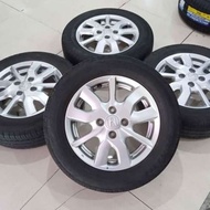 TERJAMIN ASLI VELG MOBIL BEKAS BRIO RING 14 + BAN 175/65/14 DUNLOP