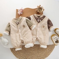 Baby Clothes Infant Autumn Winter Clothes Quilted Gentleman Clothes Thickened