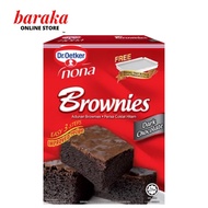 Dr. Oetker Nona Dark Chocolate Brownies Mix 510g + Free Baking Tray in Pack