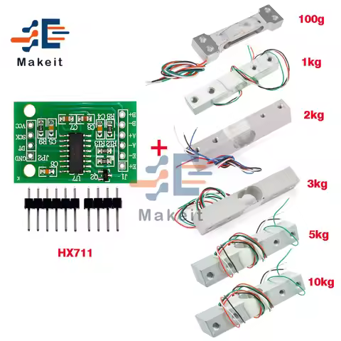 HX711 AD Module Weight Sensor 1kg 2kg 3kg 5kg 10kg 100g Load Cell Module Weighing Pressure Sensor Me