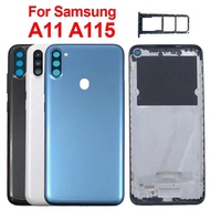 phone housing For Samsung Galaxy A11 A115F A115F/DS frame Cover Back Panel Rear housing With SIM Car
