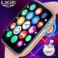 LIGE 1.85 Inch Bluetooth Call Smartwatch Women Men Sports Fitness Watches Woman Body Temperature Monitoring Smart Watch