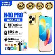 5G Phone 16GB RAM 1TB ROM 8000mAh 108MP Camera Android 13 6.8 Inch Dual SIM HP Handphone Ready Stock
