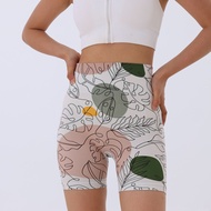 20243D Printed Yoga Shorts Women Peach Hip Lift Fitness Pants Nude Skinny Sports Shorts 8.2