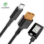 ALLGOODS XT60 To Type-C Fast Charging Cable, Adapter Wire 20V 5A XT60 To Type-C Adapter Cable, 50cm/