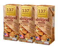 137 Degrees Almond Milk Original 3x180ml นมอัลมอนด์ นม นมกล่อง นมยูเอชที