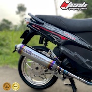 Original Btech Exhaust Standard Racing Type Checklis Shijiro Type Cs - B (Blue) Non Shield PNP, Mio 