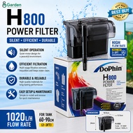 DoPhin Hang On Filter H80 H100 H200 H300 H500 H800 Aquarium Water Filter Hanging External Filter Fis