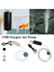 家用usb電源線氧氣泵,小型靜音水族箱氧氣空氣泵帶usb充電口,適用於釣魚,魚缸氧氣供應