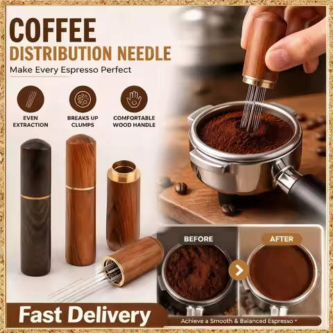 Needle Distributor Stainless Steel Coffee Tamper Espresso Mixers Dispensers Levelers WDT Tools Cafe 