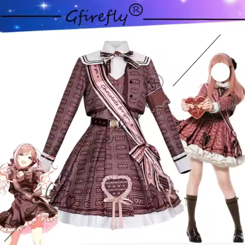 Gakuen Idolmaster Rinami Himesaki Same Style Valentine Dress Cosplay Set Virtual Singer Women Hallow