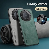 Sheepskin Texture Leather Case For Honor X9b X9c X9a 5G TPU Soft Frame Protect Funda HonorX9b Honar 