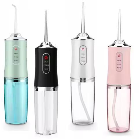 Dental Water Flosser Portable Oral Irrigator USB Rechargeable Water Floss Jet Tooth Pick 4 Tips 220m