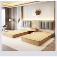 ✟№Hotel furniture standard room full set hotel bed single room homestay apartment single double bed 