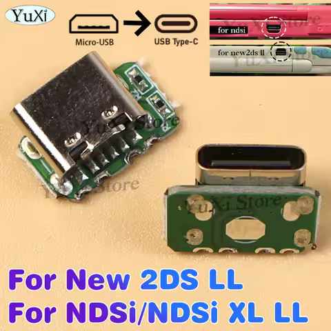 1Pc Type-C Charging Port For NDSi NDSi XL LL New 2DS LL Gamepad Controller USB Micro Charger Board M