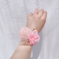 Wrist Corsage for Bridesmaids Wedding, Artificial Bridal Wrist Flower, Hand Flower,Graduation Ball P