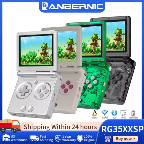 Anbernic RG35XXSP Portable Flip Retro Handheld Game Console Linux 64-bit 3.5 '' IPS Screen Built-in 