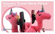 獨角獸旅遊頸枕配手機支架座