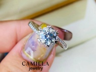 Camilla Jewelry Moissanite Diamonds With Certificate/Engagement Ring For Women Original/Simple Engag