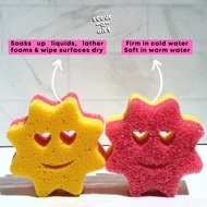 Smiley Magic Cleaning Sponge Scratch Free Heavy Duty Scouring Pad Kitchen Dishwashing Sponge