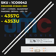 Backlight TV COOCAA 43 Inch 43S7G 43S3U SW43D08-ZC62AG-06D