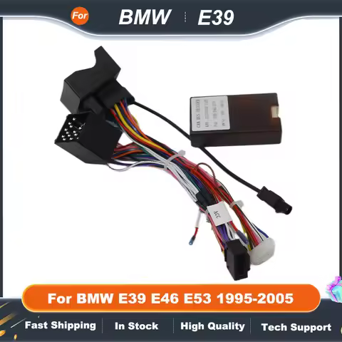 For BMW E39 E46 E53 1995-2005 Android 2 Din GPS Radio Car 16 PIN Android Wire Cable Adapter Cabus Bo