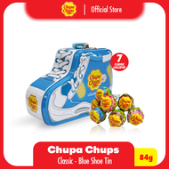 Chupa Chups Shoes Tin 84g Blue - Celengan Anak Lucu Aesthetic dengan Kunci Gembok - Celengan Sepatu 