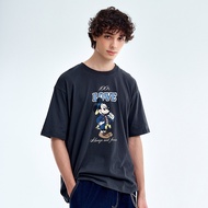CACO-MIT Denim Mickey Dropped Shoulder Wide Version T-Male [L1DI031]
