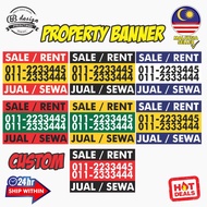 Custom Banner Property House for Sale/Rent - Banner Rumah untuk Dijual/Disewa