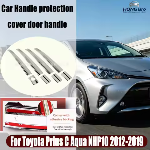 For Toyota Prius C Aqua NHP10 2012-2019 Stainless Steel Door Handle Cover, Exterior Handle Trim Stic