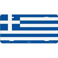 Greece Flag Metal License Plate
