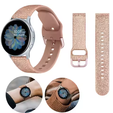 Silicone 20mm Strap For Samsung Galaxy Watch 5 3 41mm/42mm/Active 2/Gear Sport Watchband Bracelet Fo