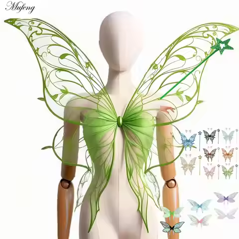 Butterfly Wings Fairy Elf Ear Women's Princess Halloween Cosplay Elf Wings Fantasy Butterfly Wing Co