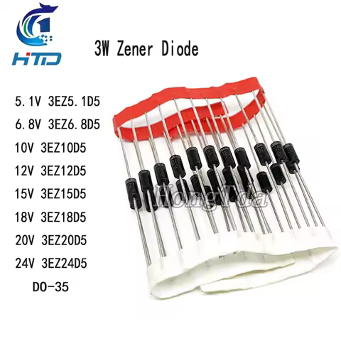 20PCS 3W Zener Diode 3EZ15D5 3EZ16D5 3EZ17D5 3EZ18D5 3EZ20D5 3EZ22D5 3EZ24D5 3EZ27D5 3EZ30D5 3EZ33D5