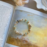 拾荒綠意丨羽毛螢石+黑羽極光丨解憂舒壓丨客製化天然水晶手鍊