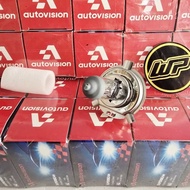 SuperBeam Crystal Clear H4 3-Prong Auto Vision Autovision Universal Headlight Bulb 12V / 60 / 55W wa